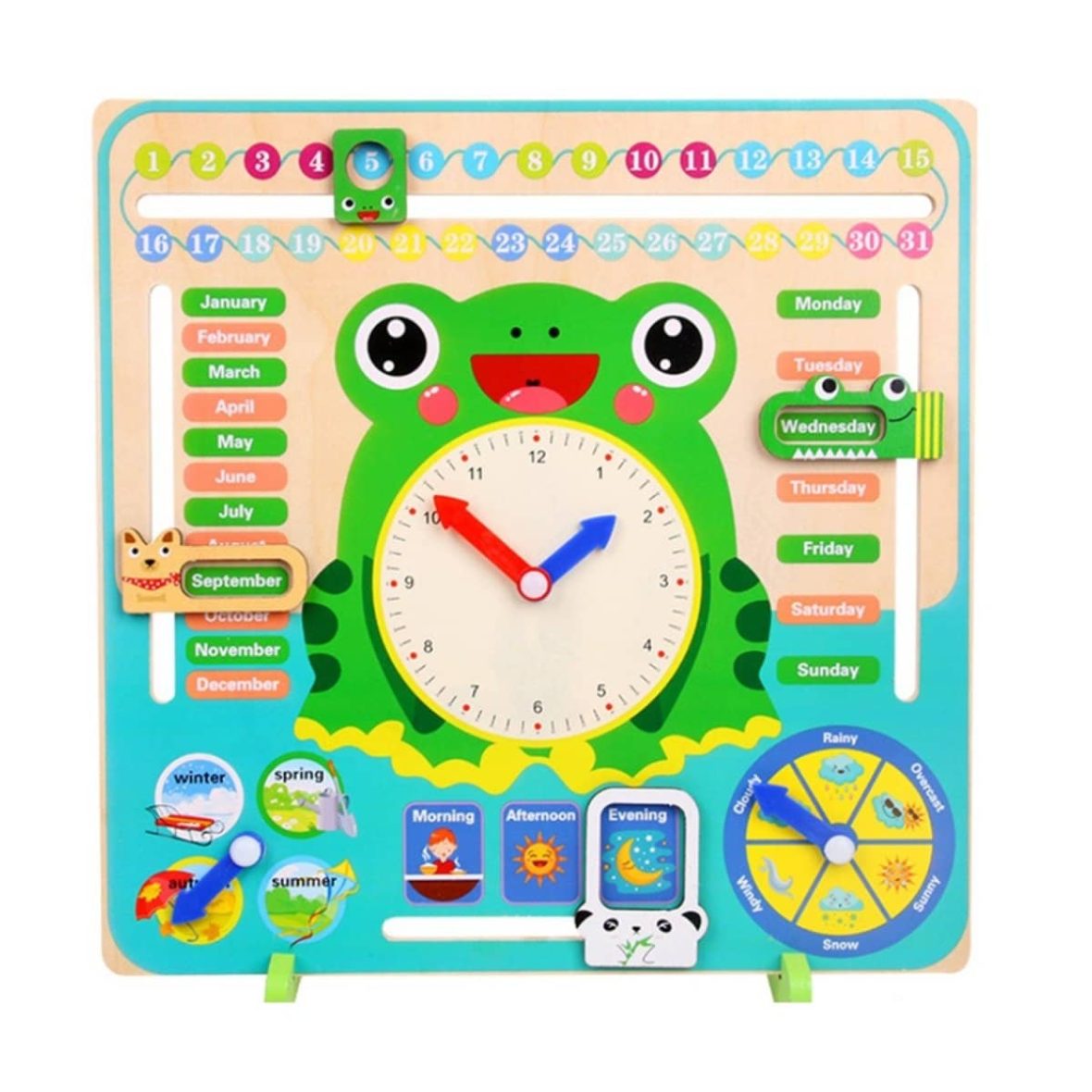 Multifunctional Calendar Clock Frog