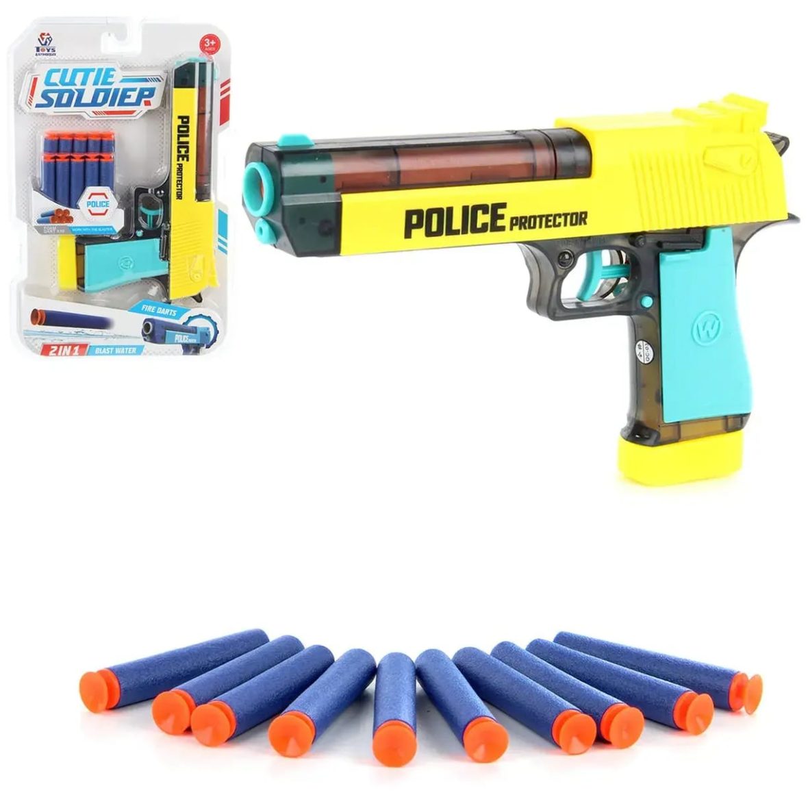 2 In 1 Police Protector Soft Bullet & Water Gun