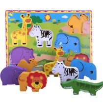 Chunky Wooden Jungle Animal Tray