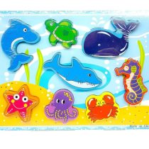 Chunky Wooden Sea Animals Tray