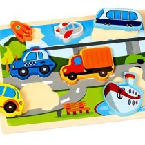 Chunky Wooden Vehicles Tray